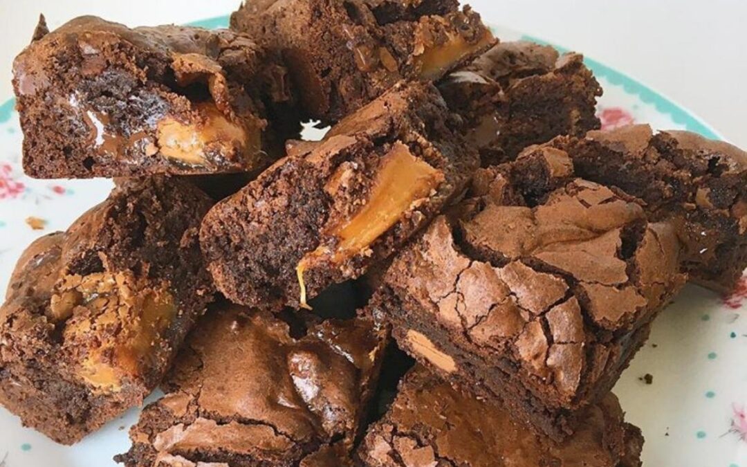 Double Chocolate and Caramel Brownies